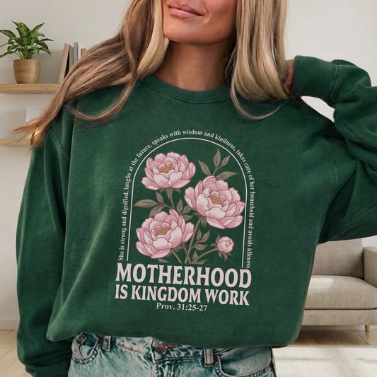 Peony Garden Motherhood Kingdom Work Design – She is Bless – Unisex Tshirt / Hoodie / Sweatshirt