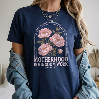 Peony Garden Motherhood Kingdom Work Design – She is Bless – Unisex Tshirt / Hoodie / Sweatshirt