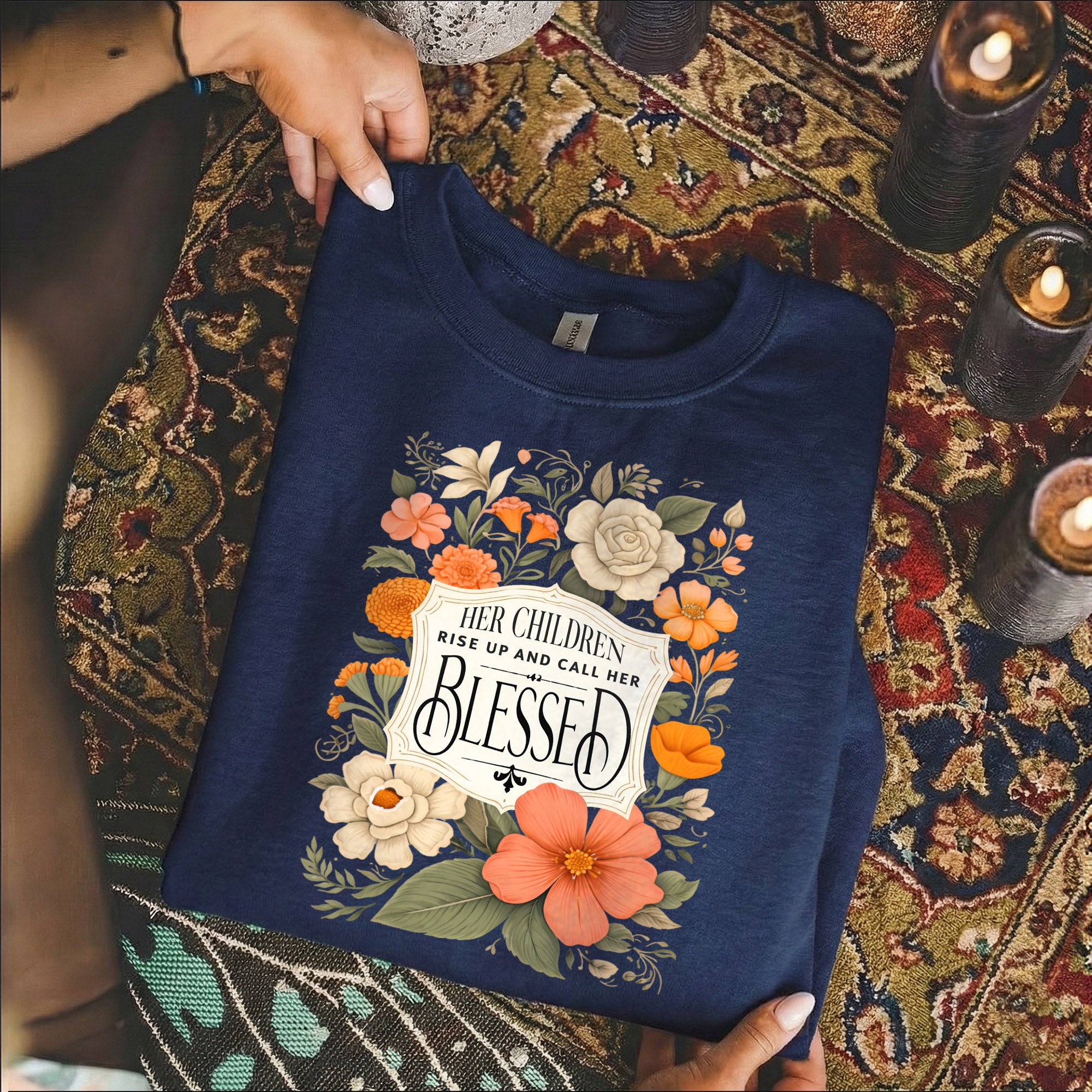 Motherhood Kingdom Work Floral Design – She is Bless – Unisex Tshirt / Hoodie / Sweatshirt
