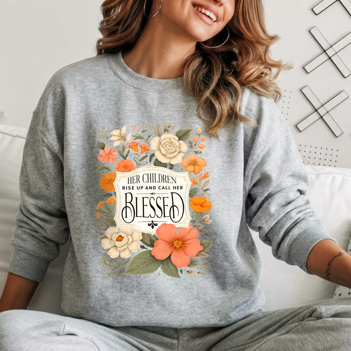 Motherhood Kingdom Work Floral Design – She is Bless – Unisex Tshirt / Hoodie / Sweatshirt
