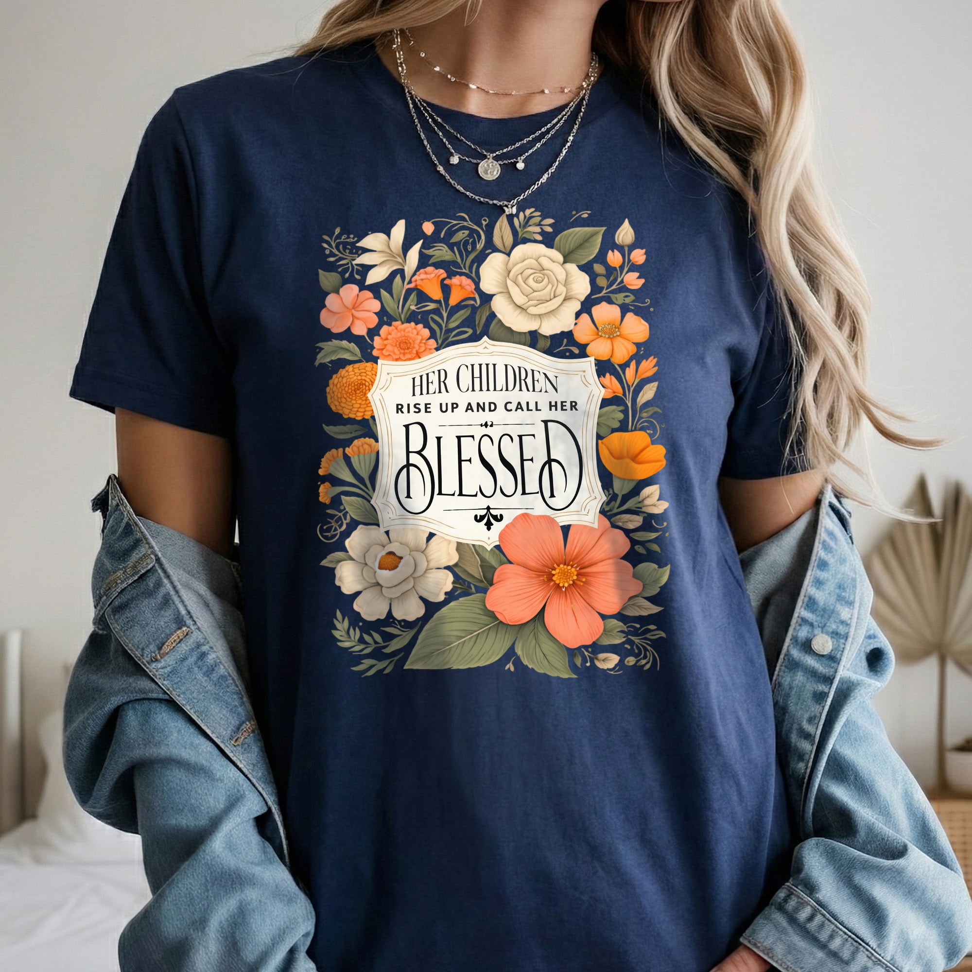 Motherhood Kingdom Work Floral Design – She is Bless – Unisex Tshirt / Hoodie / Sweatshirt