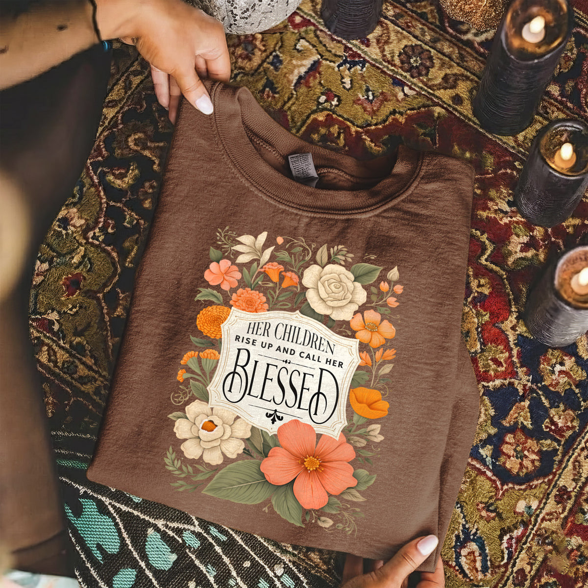Motherhood Kingdom Work Floral Design – She is Bless – Unisex Tshirt / Hoodie / Sweatshirt