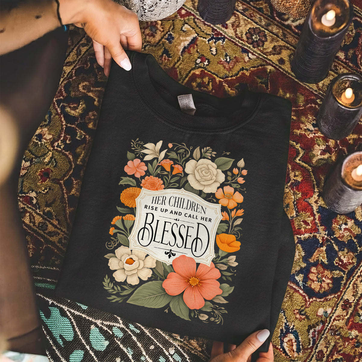 Motherhood Kingdom Work Floral Design – She is Bless – Unisex Tshirt / Hoodie / Sweatshirt