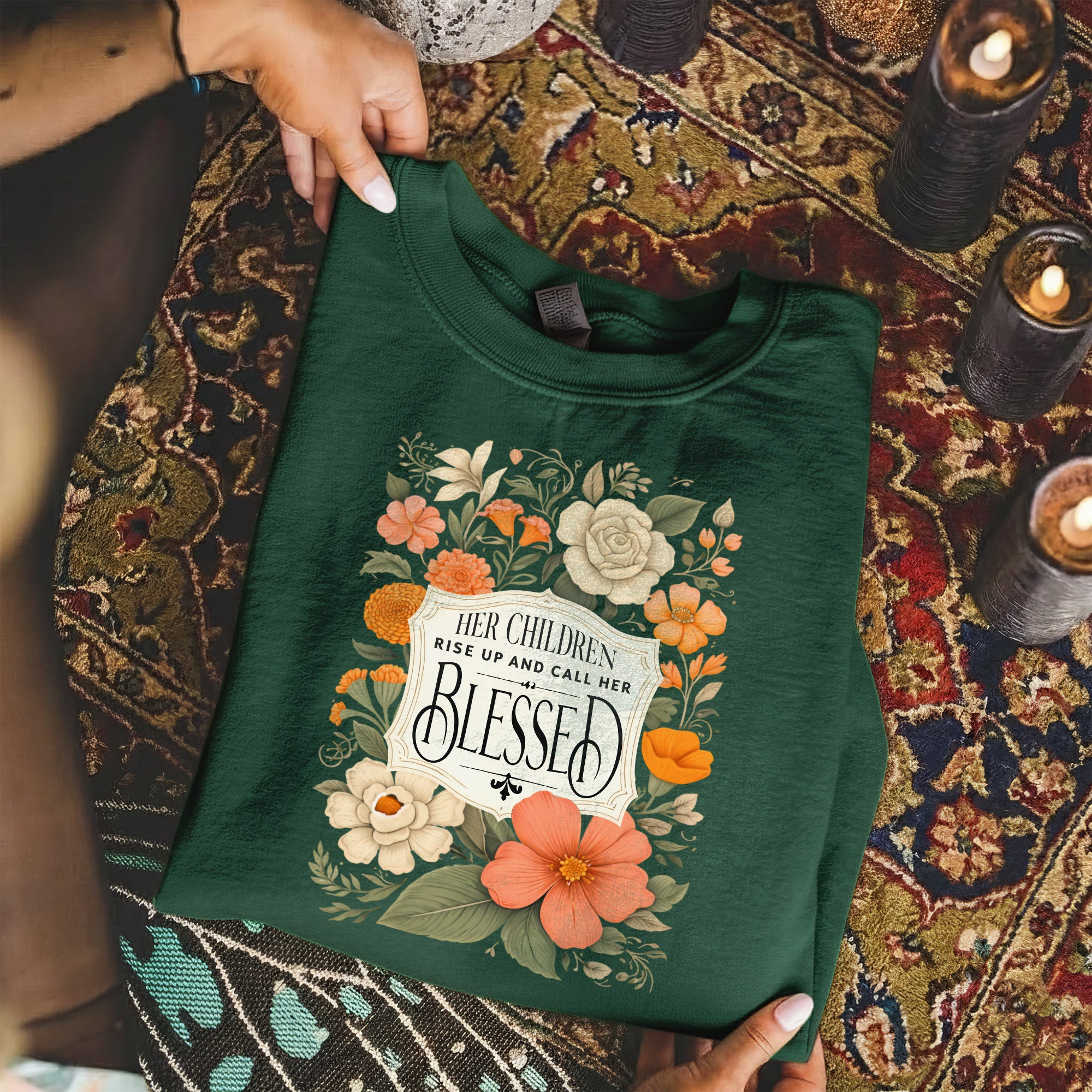 Motherhood Kingdom Work Floral Design – She is Bless – Unisex Tshirt / Hoodie / Sweatshirt