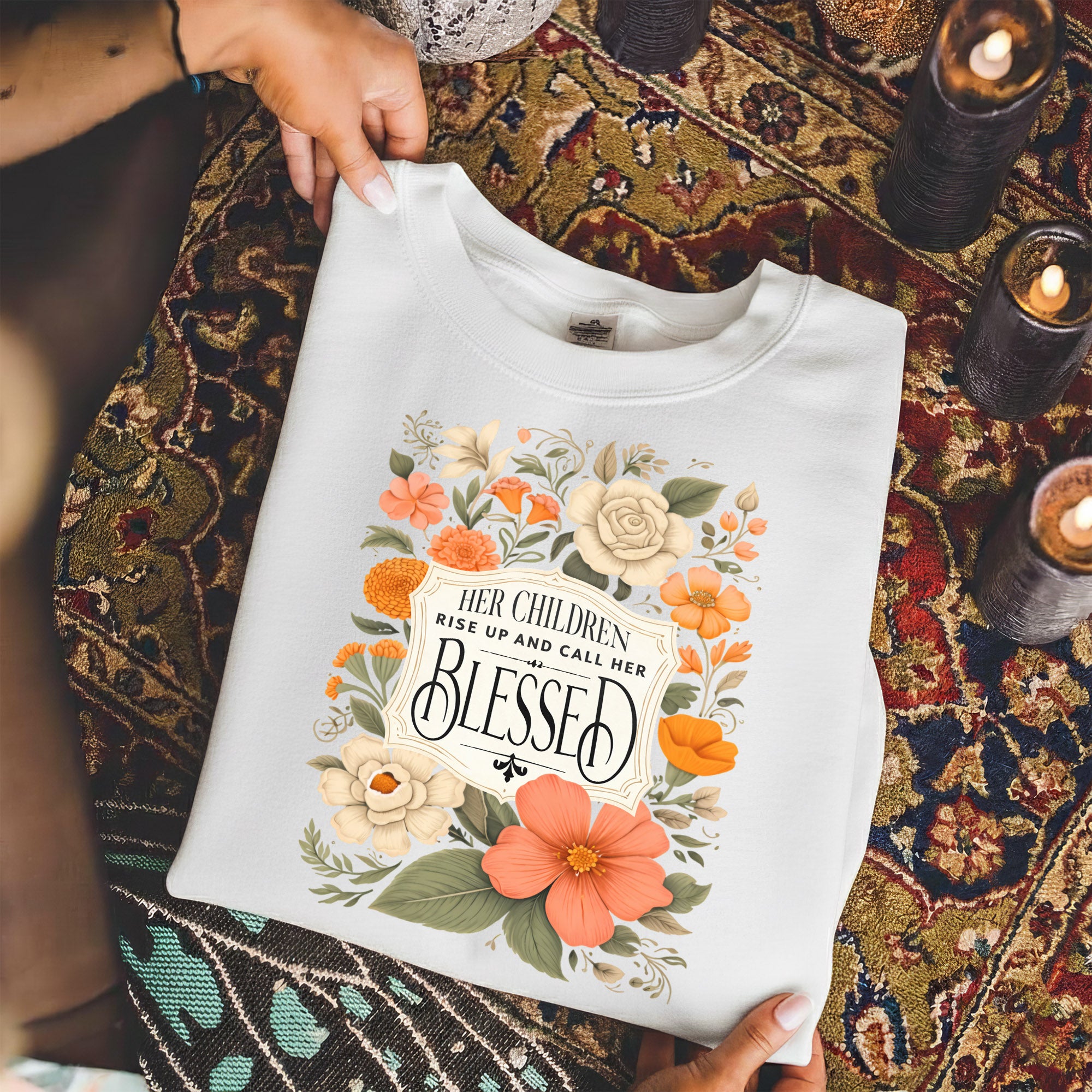 Motherhood Kingdom Work Floral Design – She is Bless – Unisex Tshirt / Hoodie / Sweatshirt