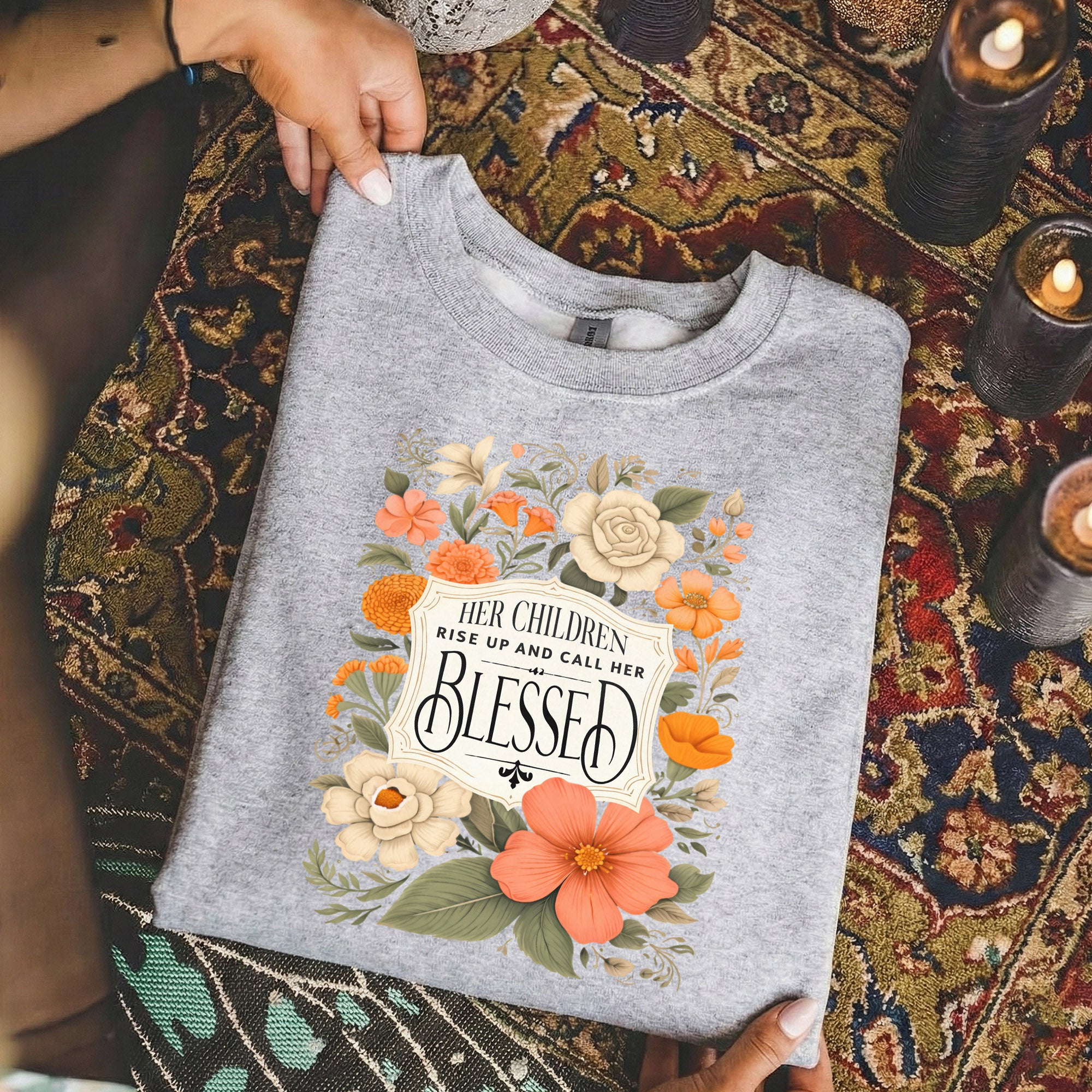 Motherhood Kingdom Work Floral Design – She is Bless – Unisex Tshirt / Hoodie / Sweatshirt