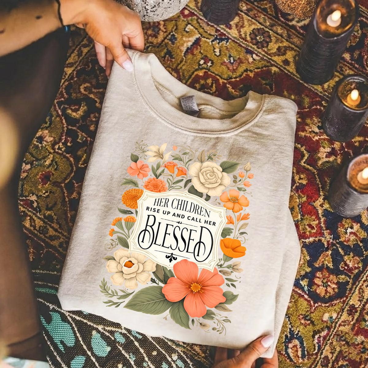 Motherhood Kingdom Work Floral Design – She is Bless – Unisex Tshirt / Hoodie / Sweatshirt