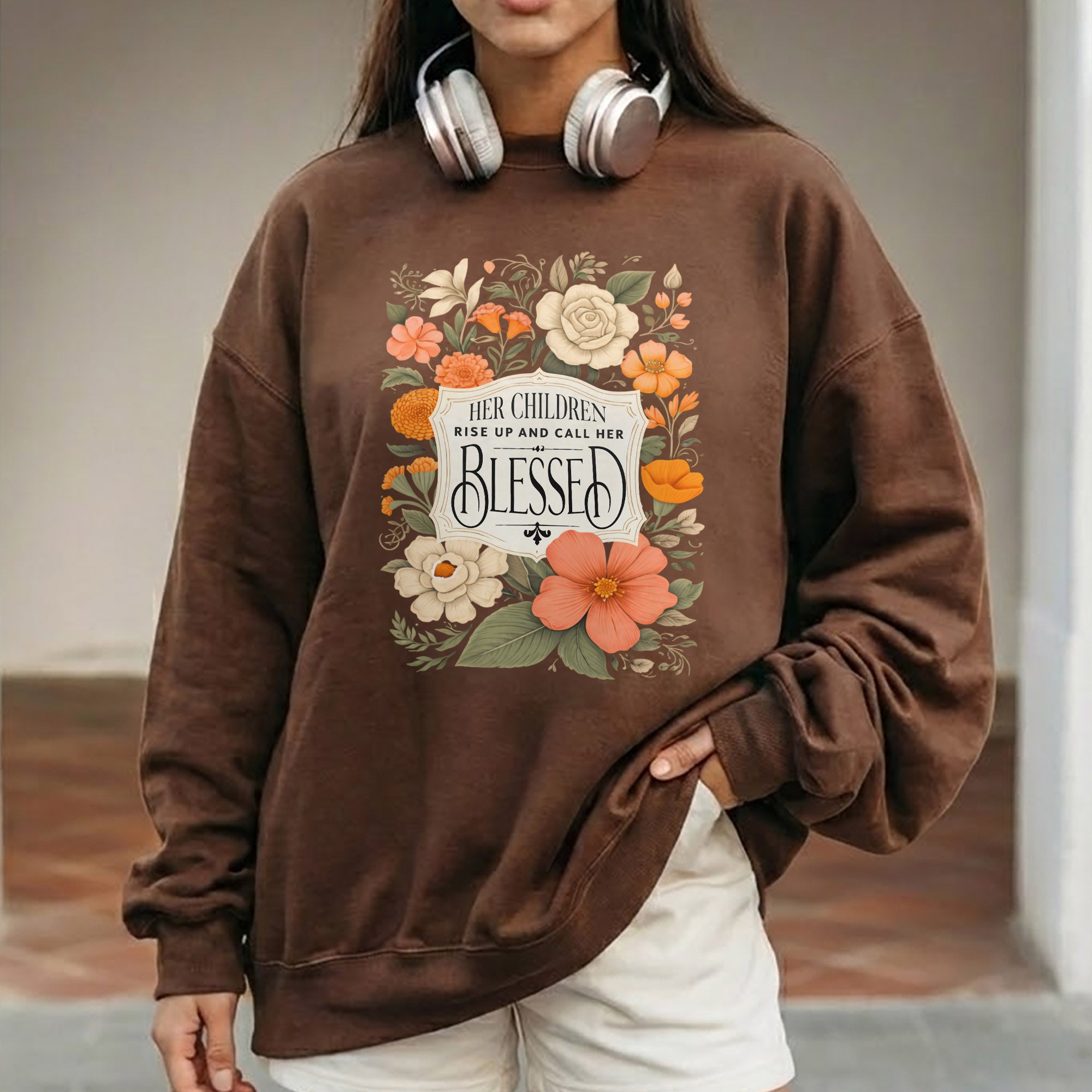 Motherhood Kingdom Work Floral Design – She is Bless – Unisex Tshirt / Hoodie / Sweatshirt