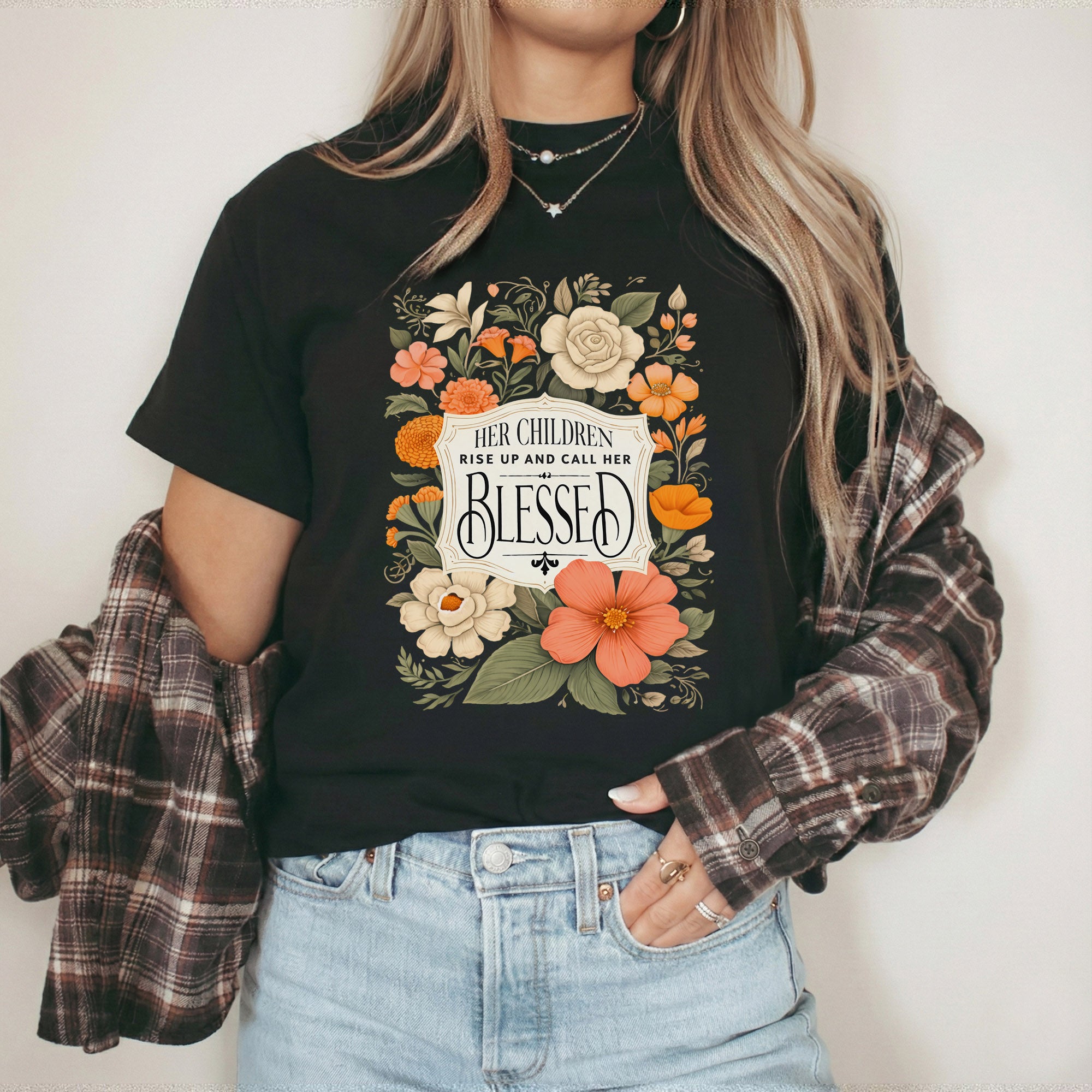 Motherhood Kingdom Work Floral Design – She is Bless – Unisex Tshirt / Hoodie / Sweatshirt