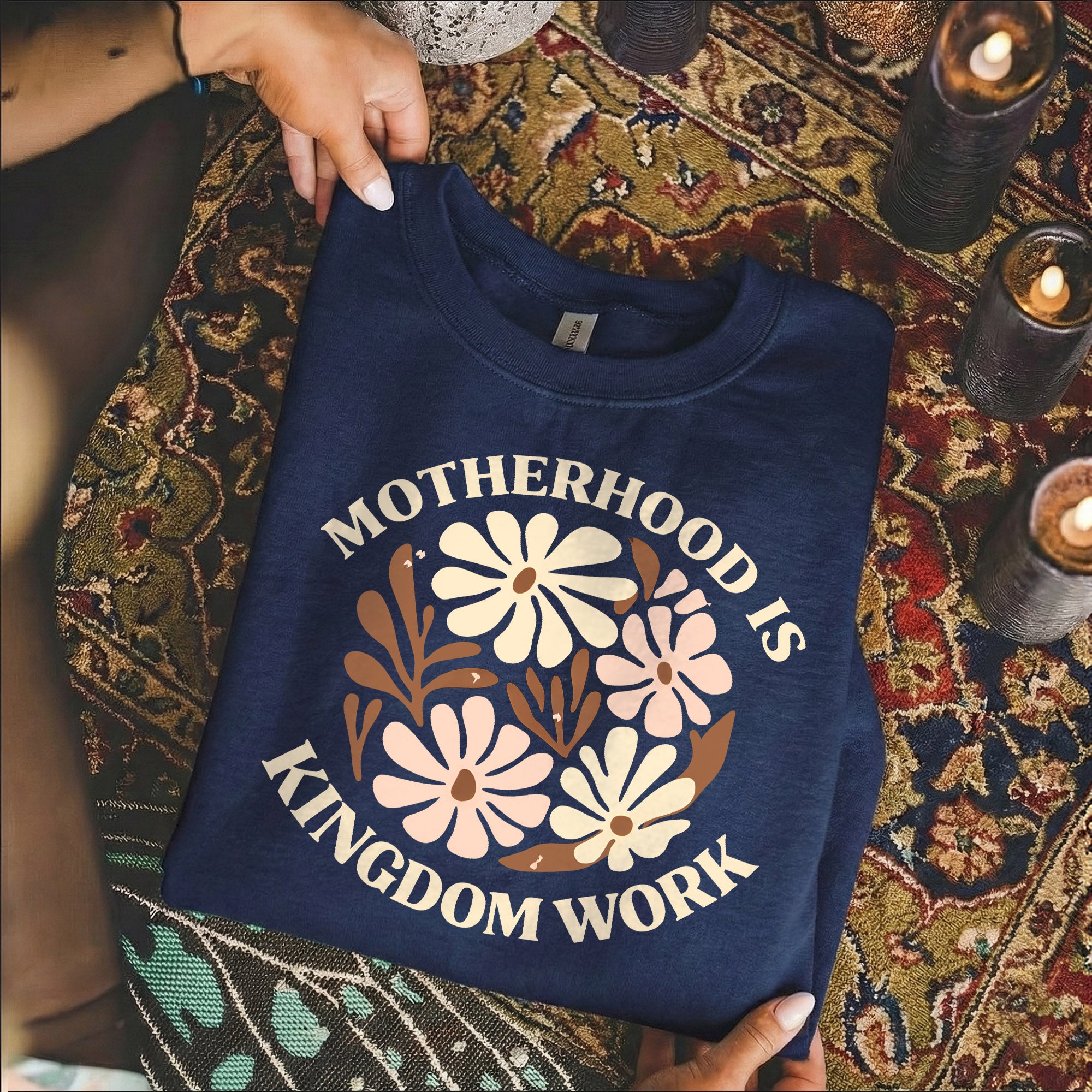 Motherhood Kingdom Work Flower Circle – She is Bless – Unisex Tshirt / Hoodie / Sweatshirt