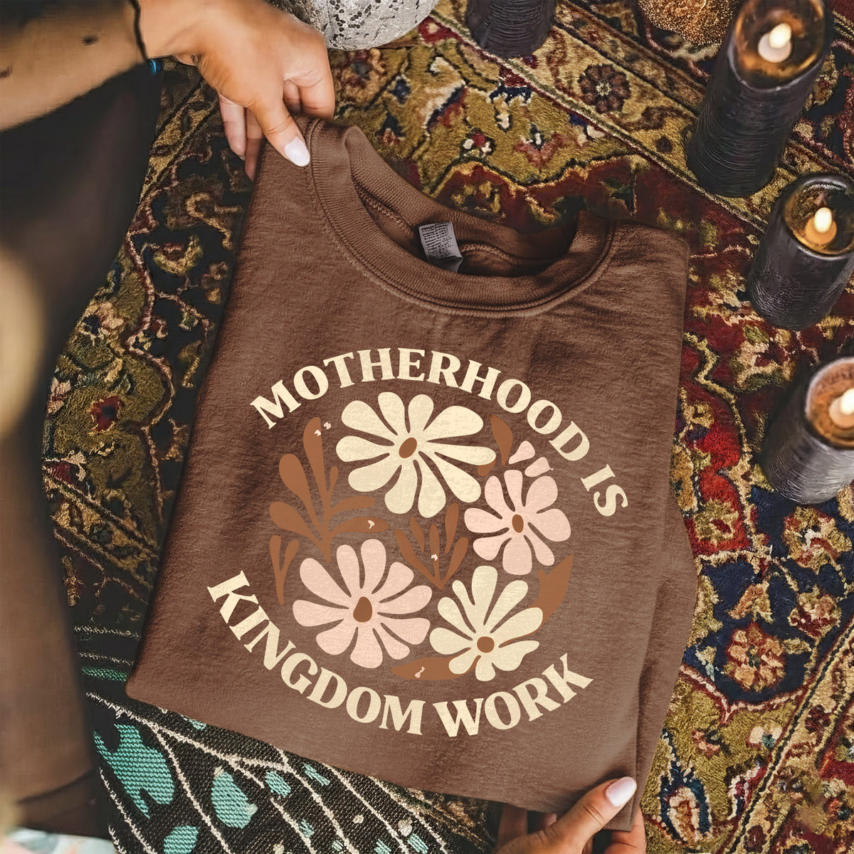 Motherhood Kingdom Work Flower Circle – She is Bless – Unisex Tshirt / Hoodie / Sweatshirt