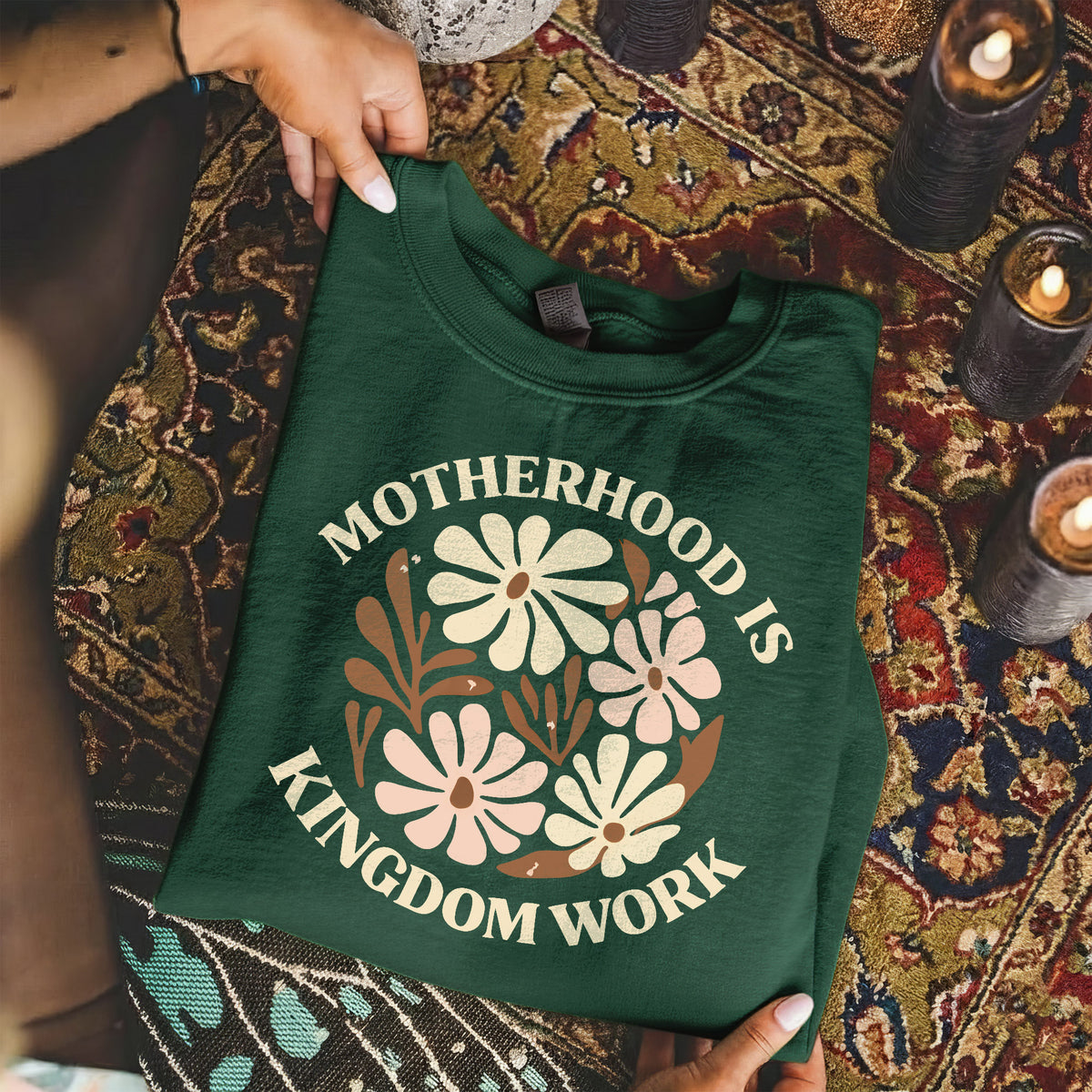 Motherhood Kingdom Work Flower Circle – She is Bless – Unisex Tshirt / Hoodie / Sweatshirt