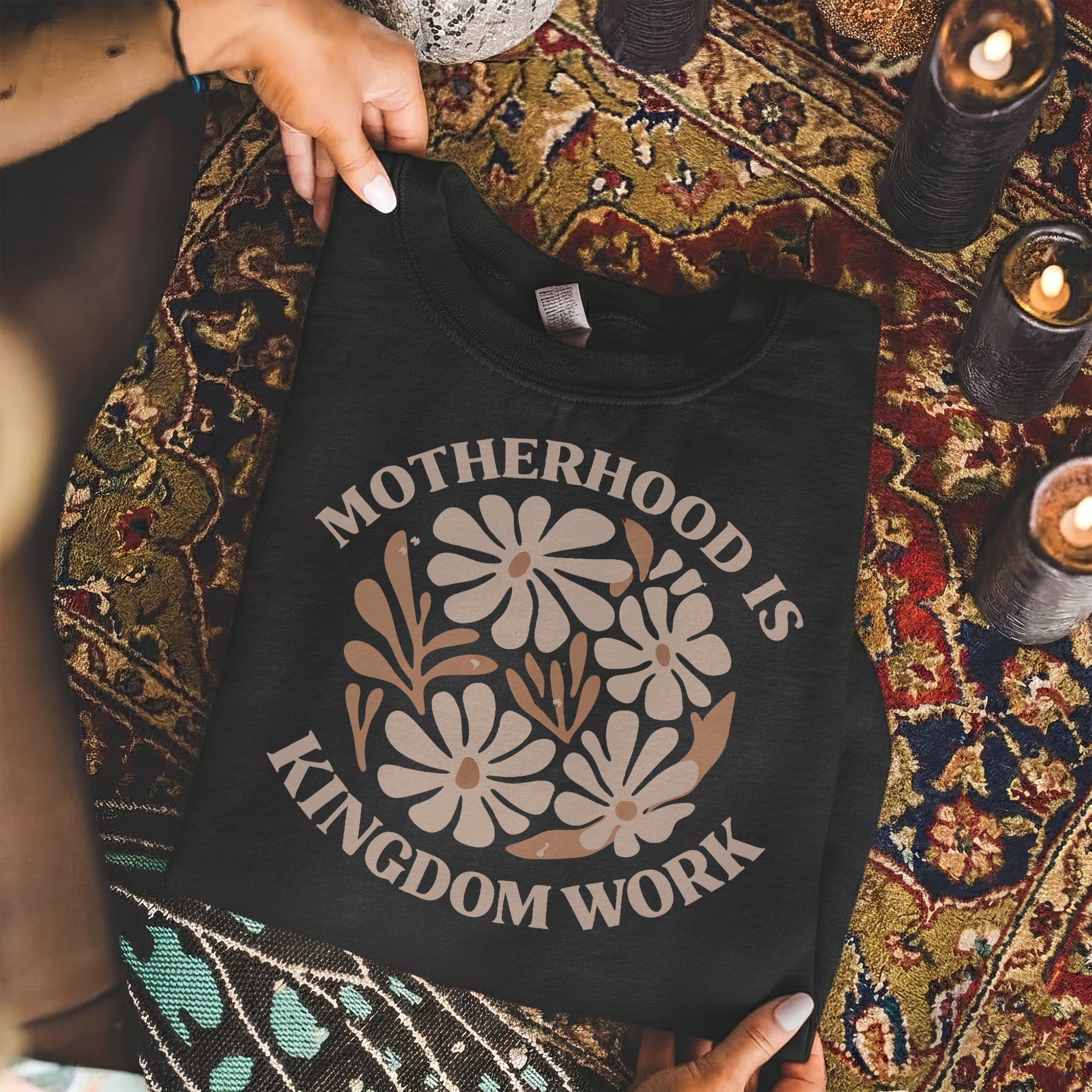 Motherhood Kingdom Work Flower Circle – She is Bless – Unisex Tshirt / Hoodie / Sweatshirt