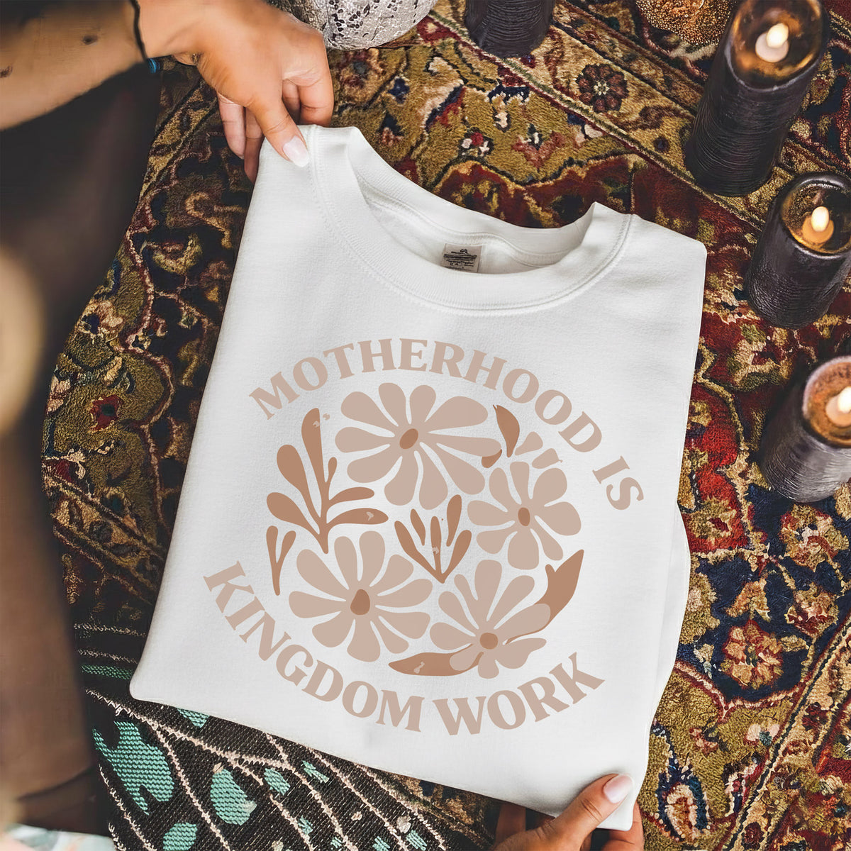 Motherhood Kingdom Work Flower Circle – She is Bless – Unisex Tshirt / Hoodie / Sweatshirt