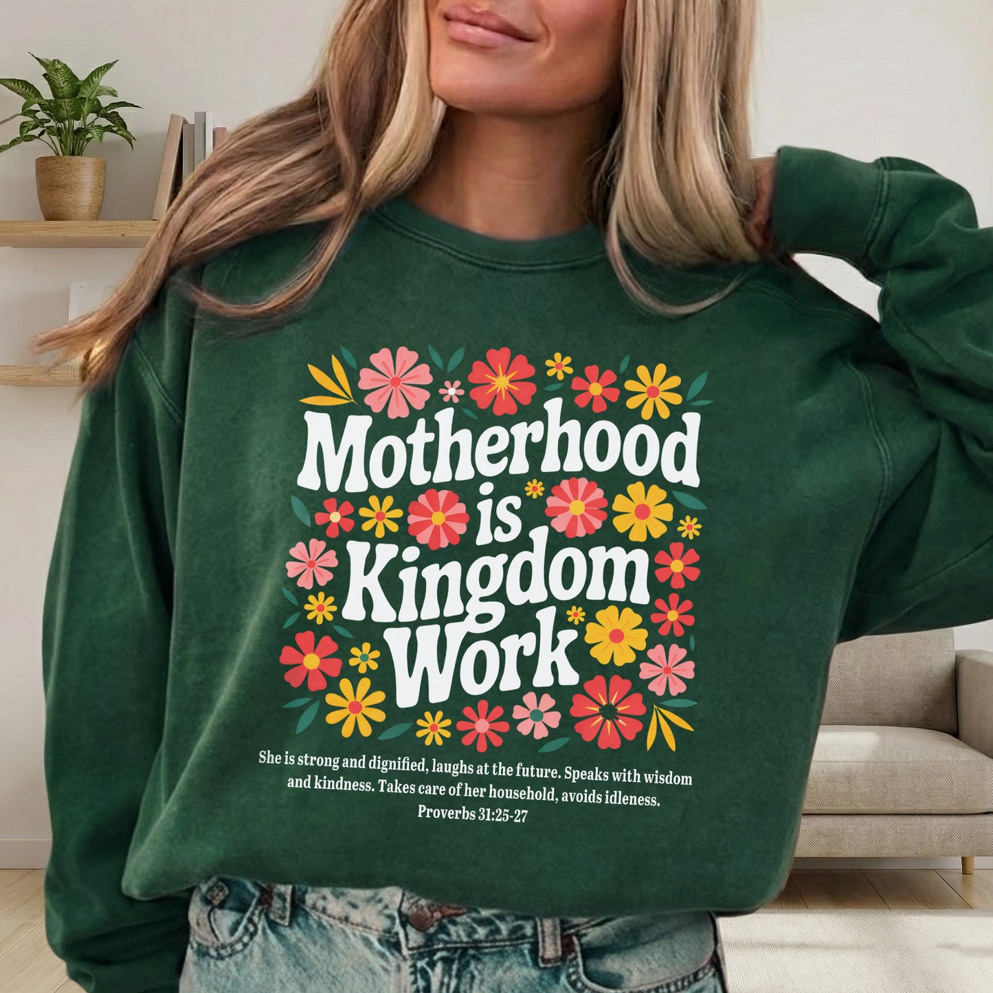 Her Children Rise Up and Call Her Blessed Floral – She is Bless – Unisex Tshirt / Hoodie / Sweatshirt