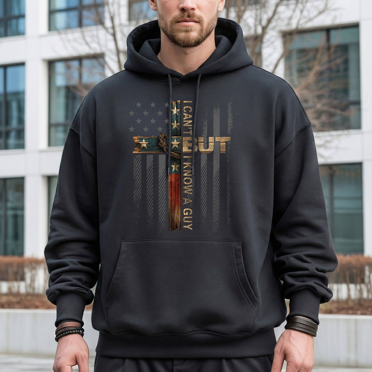 Patriotic Christian Cross – Hold Fast Faith – Unisex Tshirt / Hoodie / Sweatshirt
