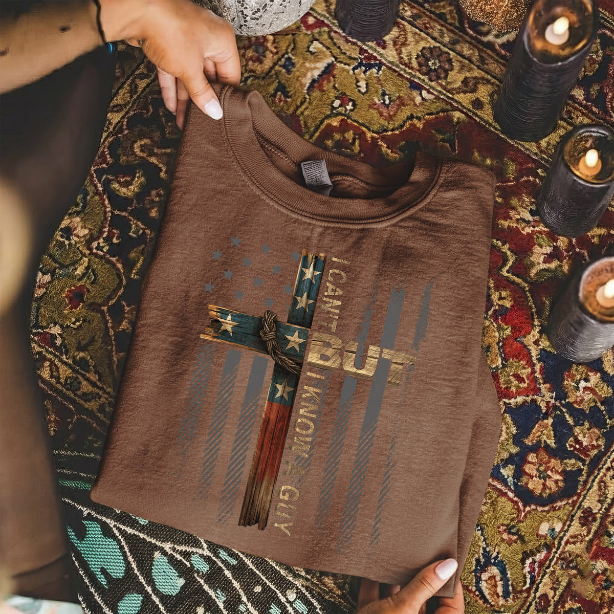 Patriotic Christian Cross – Hold Fast Faith – Unisex Tshirt / Hoodie / Sweatshirt