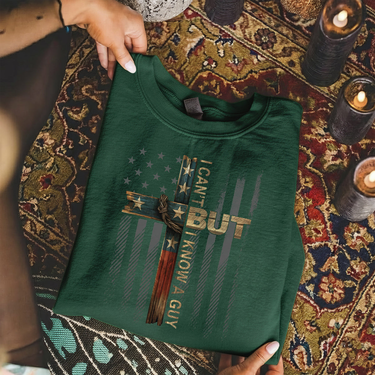 Patriotic Christian Cross – Hold Fast Faith – Unisex Tshirt / Hoodie / Sweatshirt