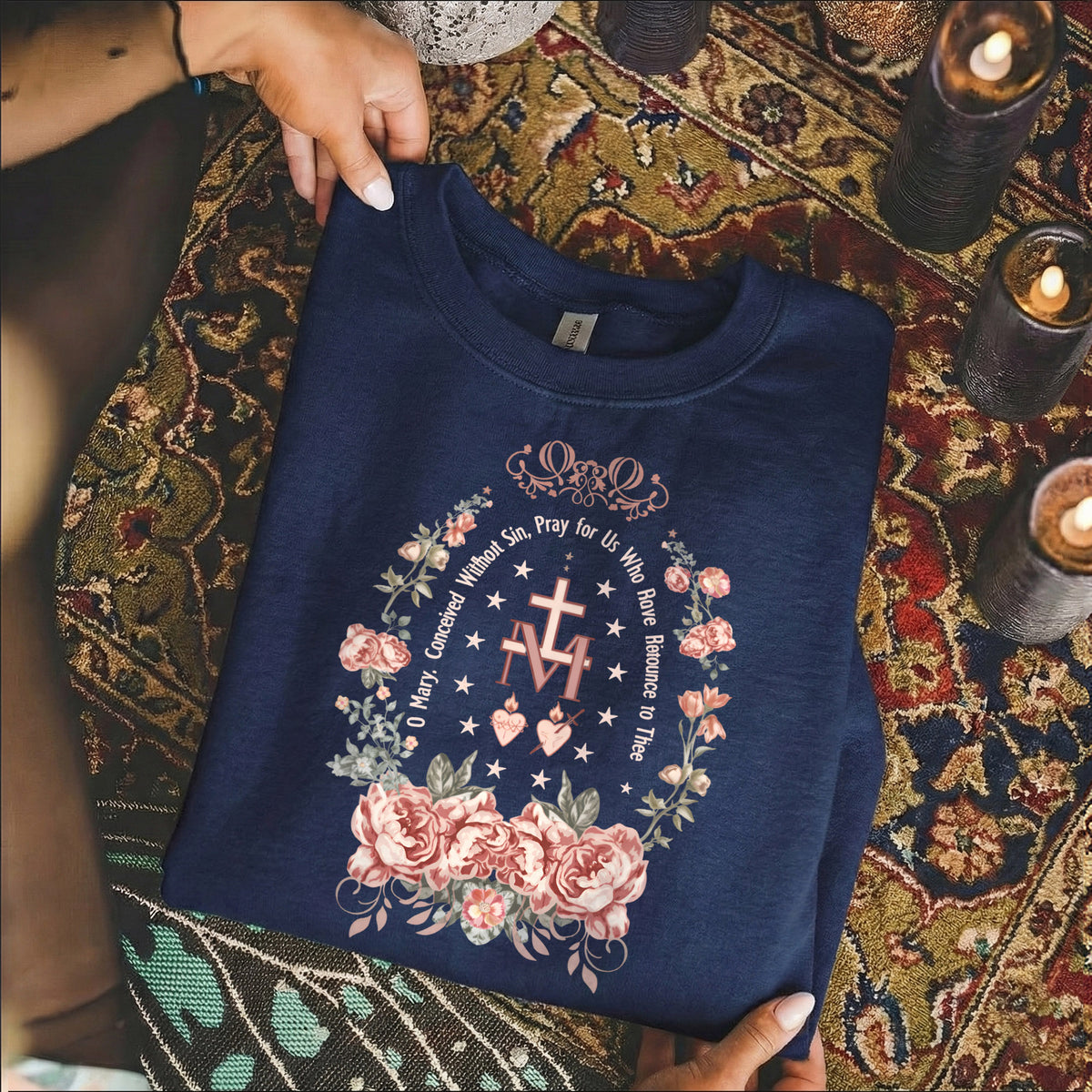 "Blessed Motherhood" Floral Design – She is Bless – Unisex Tshirt / Hoodie / Sweatshirt