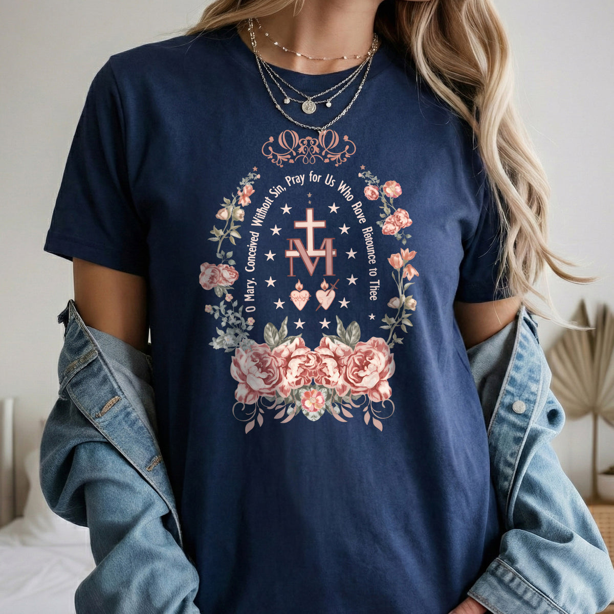 "Blessed Motherhood" Floral Design – She is Bless – Unisex Tshirt / Hoodie / Sweatshirt