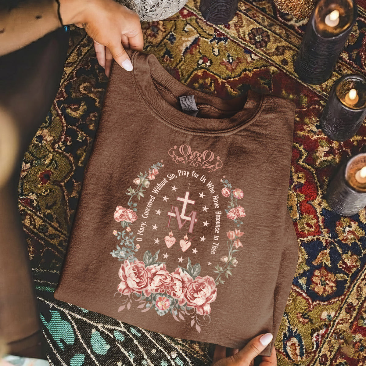 "Blessed Motherhood" Floral Design – She is Bless – Unisex Tshirt / Hoodie / Sweatshirt