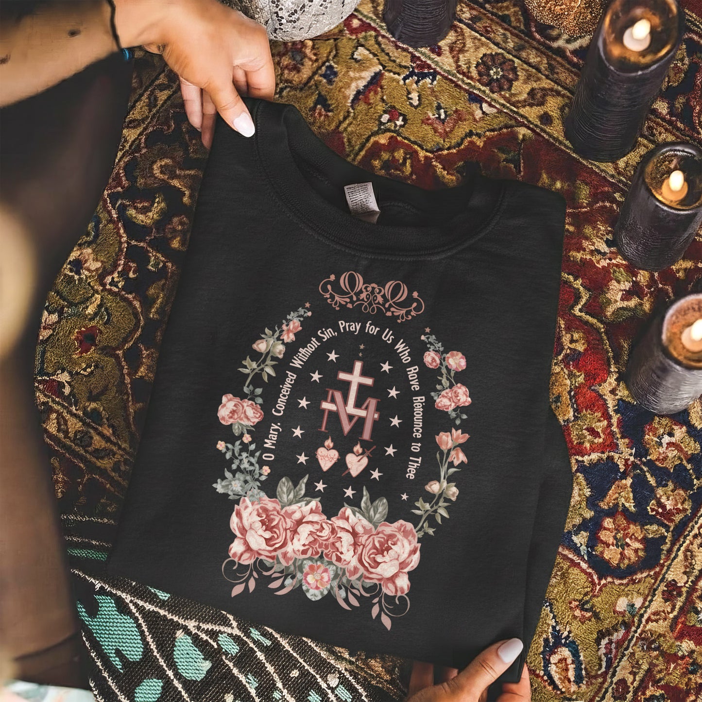"Blessed Motherhood" Floral Design – She is Bless – Unisex Tshirt / Hoodie / Sweatshirt