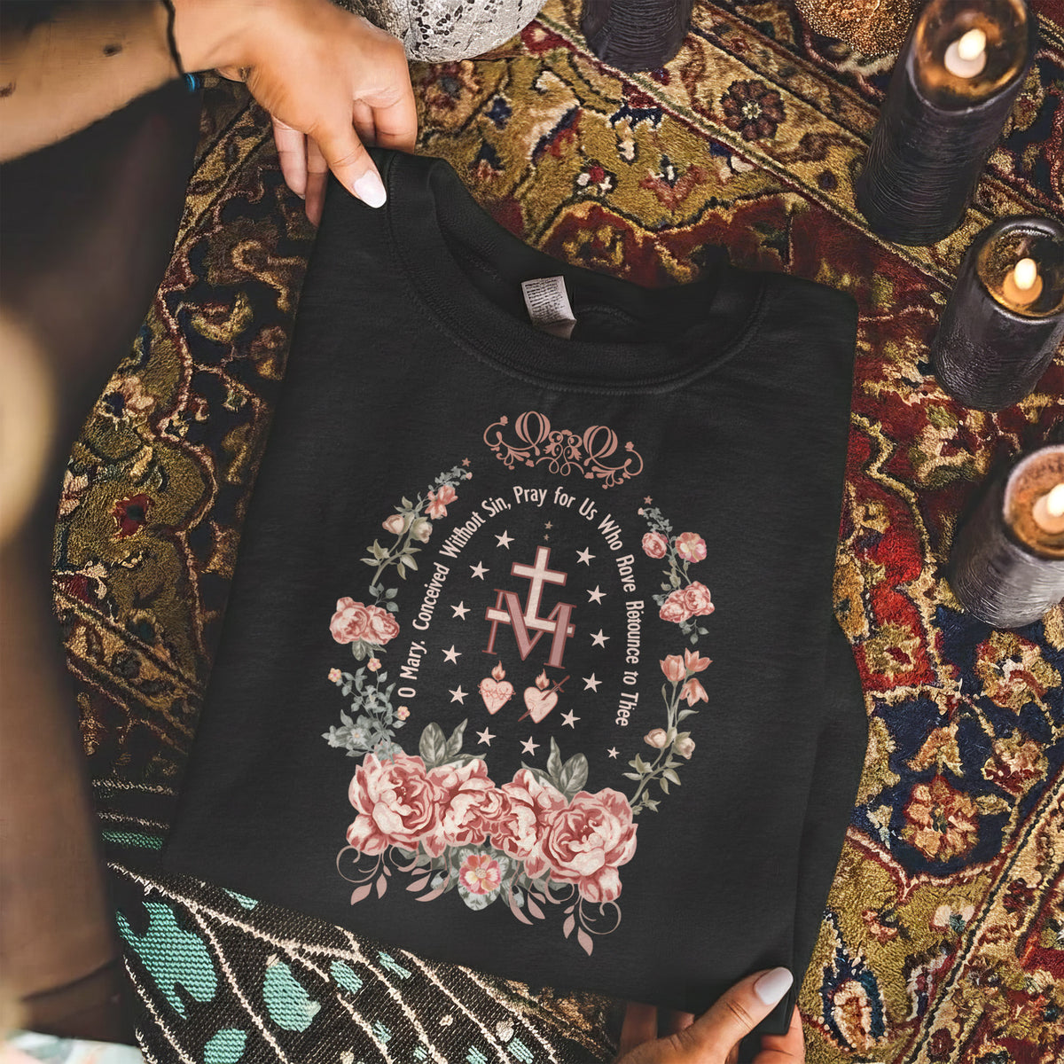 "Blessed Motherhood" Floral Design – She is Bless – Unisex Tshirt / Hoodie / Sweatshirt