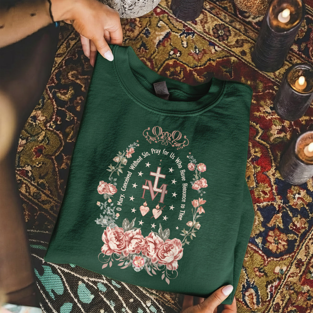 "Blessed Motherhood" Floral Design – She is Bless – Unisex Tshirt / Hoodie / Sweatshirt