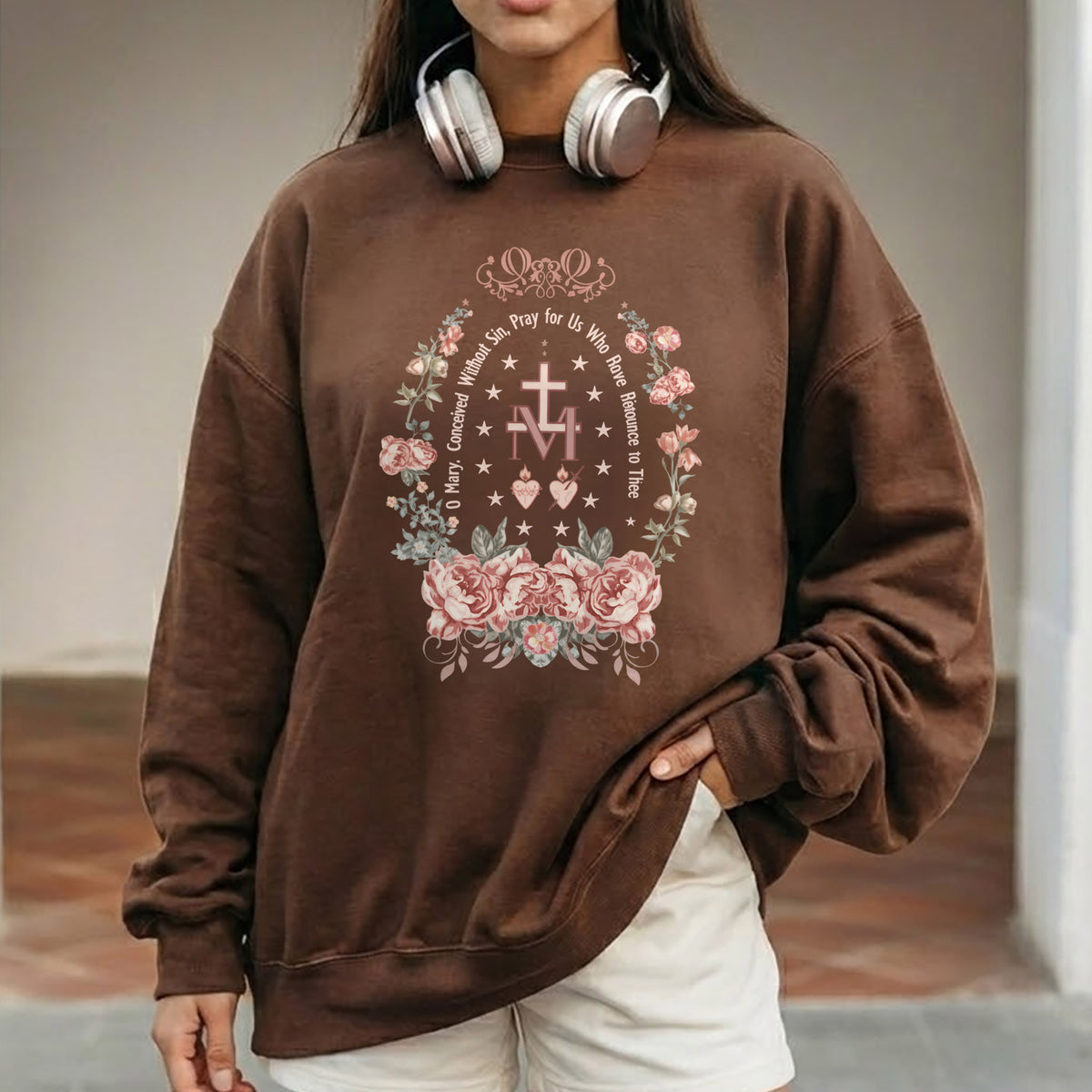 "Blessed Motherhood" Floral Design – She is Bless – Unisex Tshirt / Hoodie / Sweatshirt