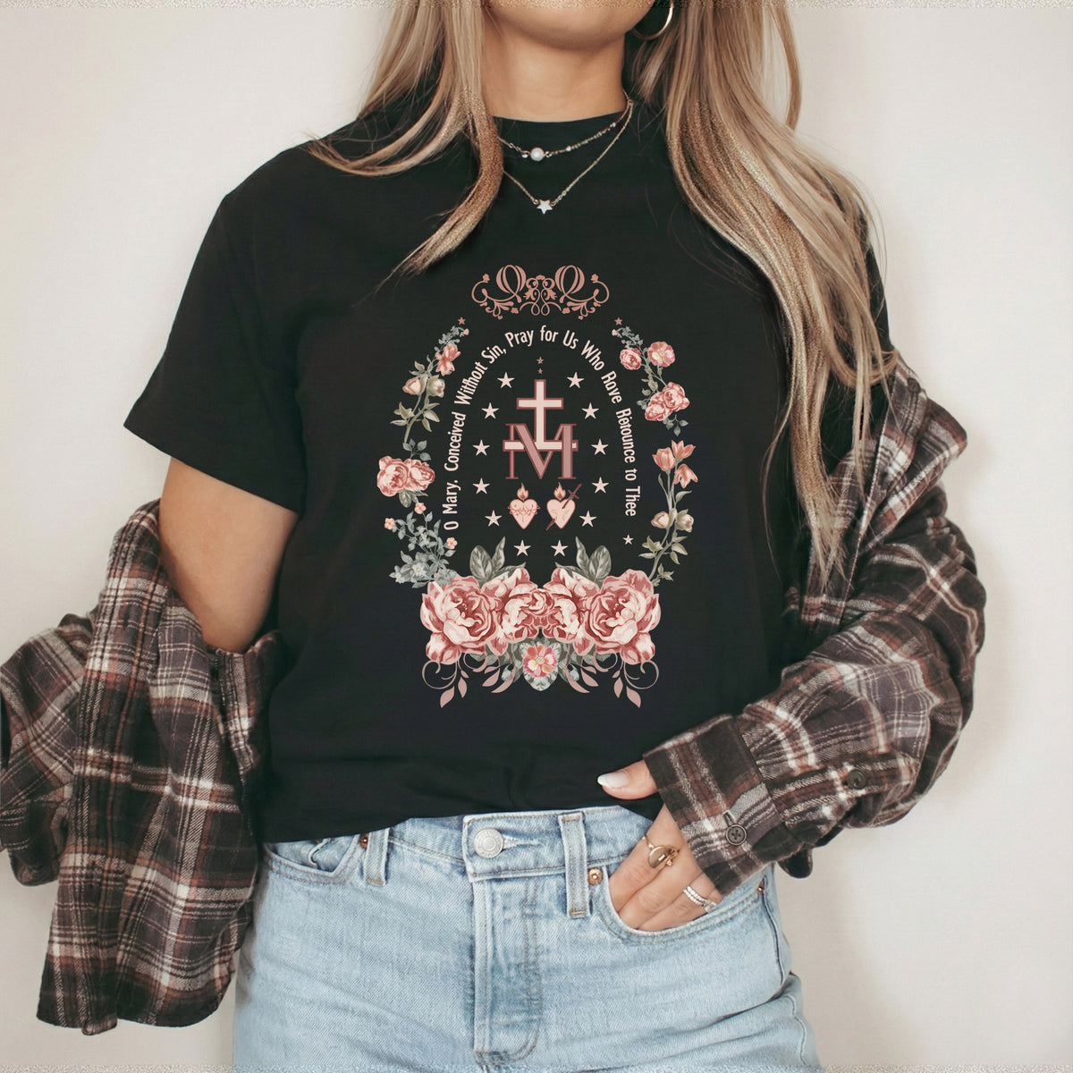"Blessed Motherhood" Floral Design – She is Bless – Unisex Tshirt / Hoodie / Sweatshirt