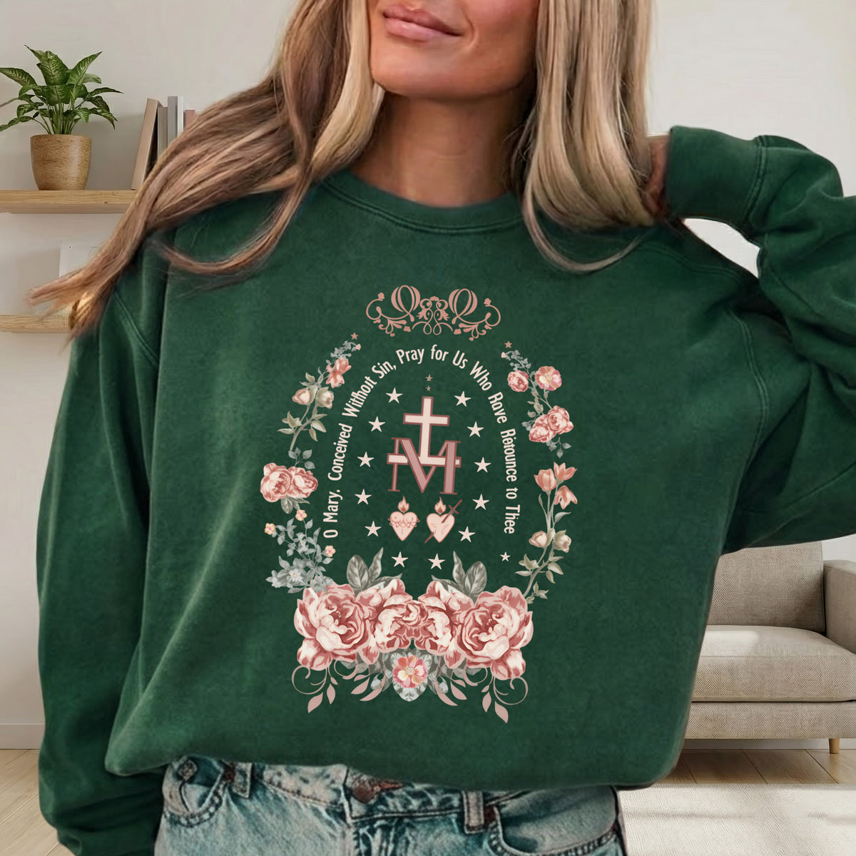 "Blessed Motherhood" Floral Design – She is Bless – Unisex Tshirt / Hoodie / Sweatshirt