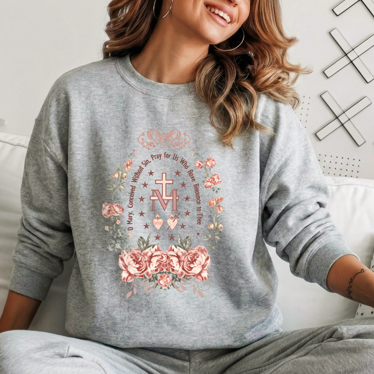 "Blessed Motherhood" Floral Design – She is Bless – Unisex Tshirt / Hoodie / Sweatshirt