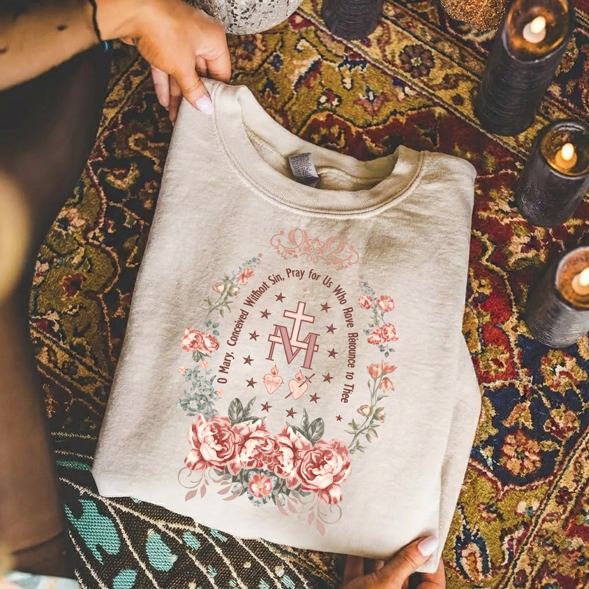 "Blessed Motherhood" Floral Design – She is Bless – Unisex Tshirt / Hoodie / Sweatshirt