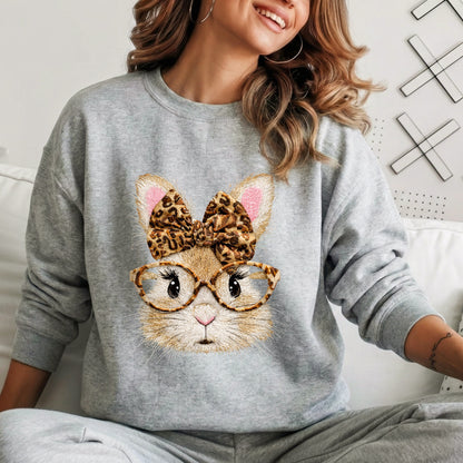 Leopard Bunny Glasses – He is Risen – Unisex Tshirt / Hoodie / Sweatshirt