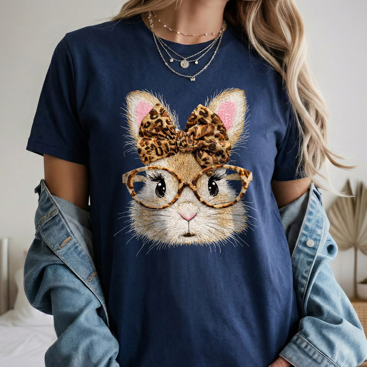 Leopard Bunny Glasses – He is Risen – Unisex Tshirt / Hoodie / Sweatshirt