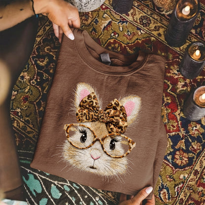 Leopard Bunny Glasses – He is Risen – Unisex Tshirt / Hoodie / Sweatshirt
