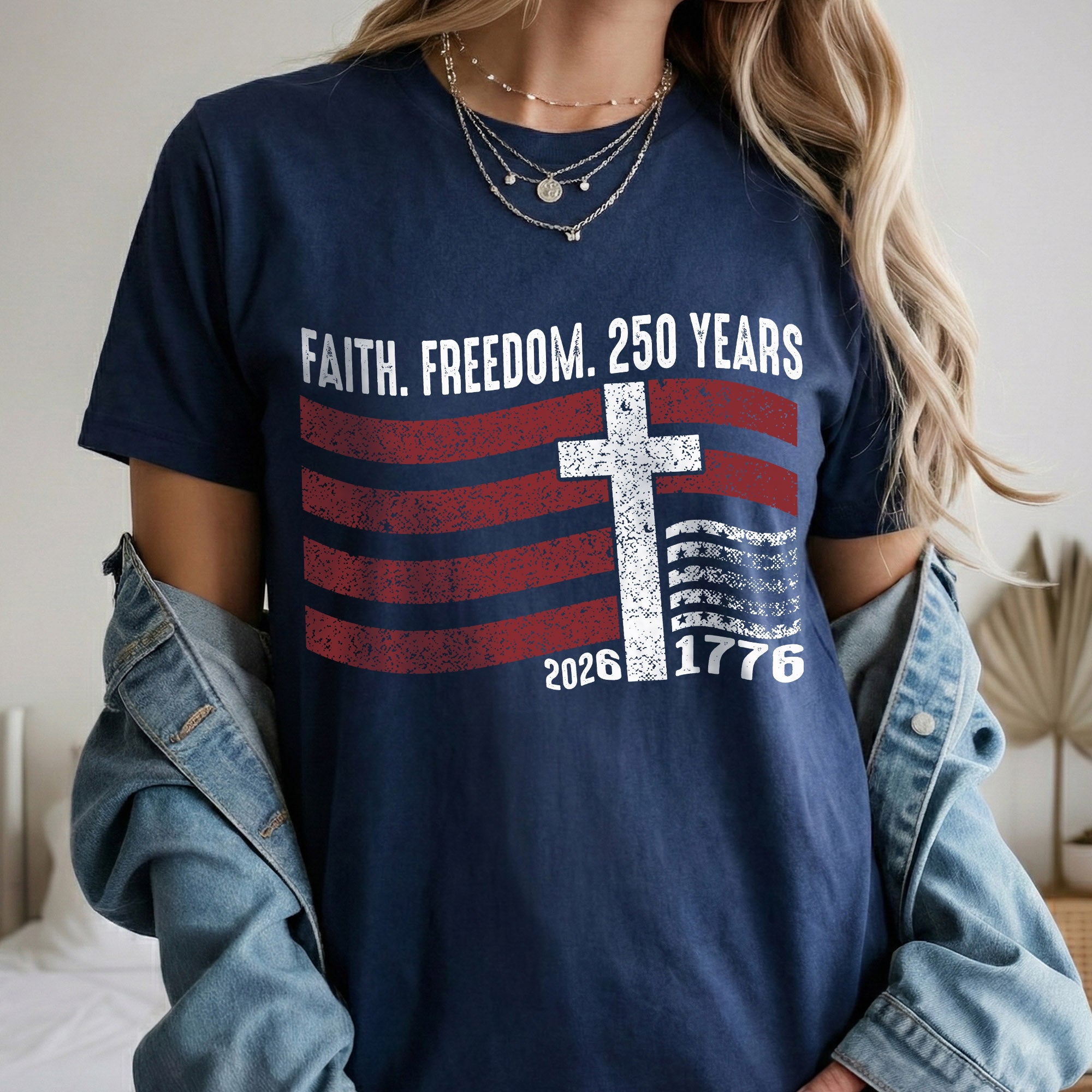 Faith Freedom 250 Years Christian Patriotic Shirt – Faith & Freedom – Unisex Tshirt / Hoodie / Sweatshirt