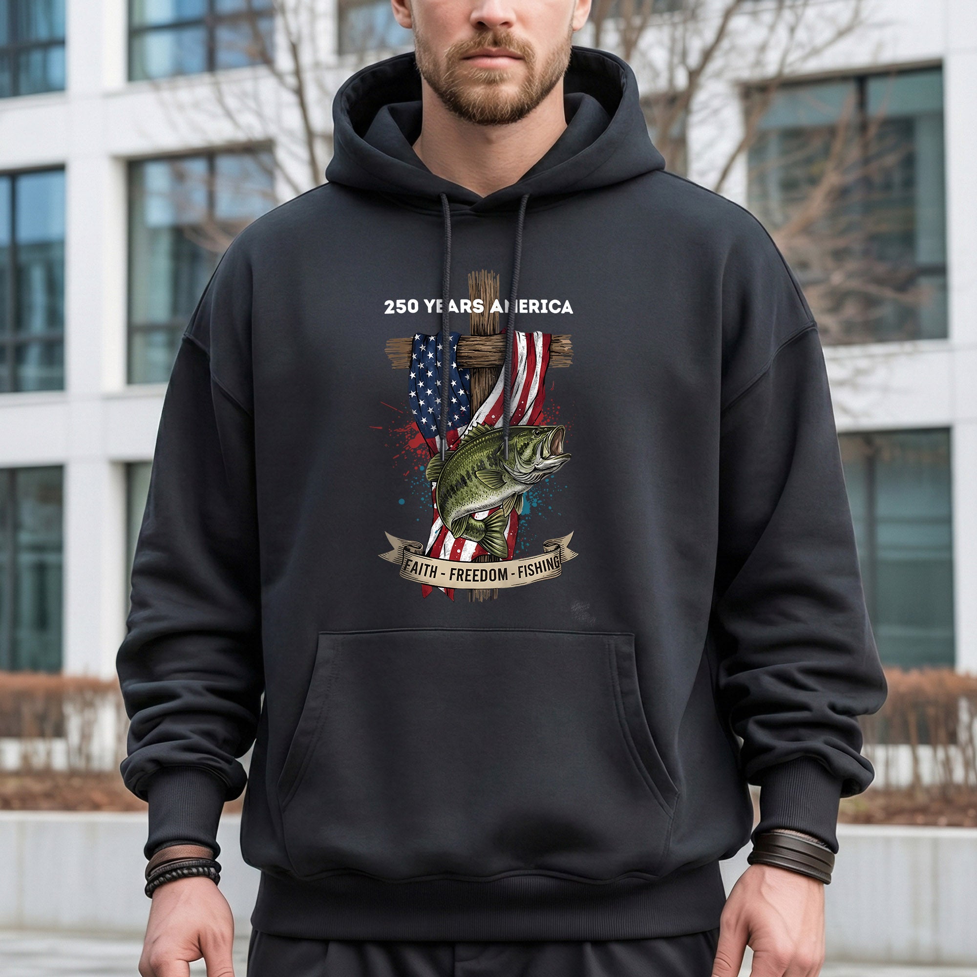 Faith Freedom Fishing 250 Years America Shirt – Faith & Freedom – Unisex Tshirt / Hoodie / Sweatshirt