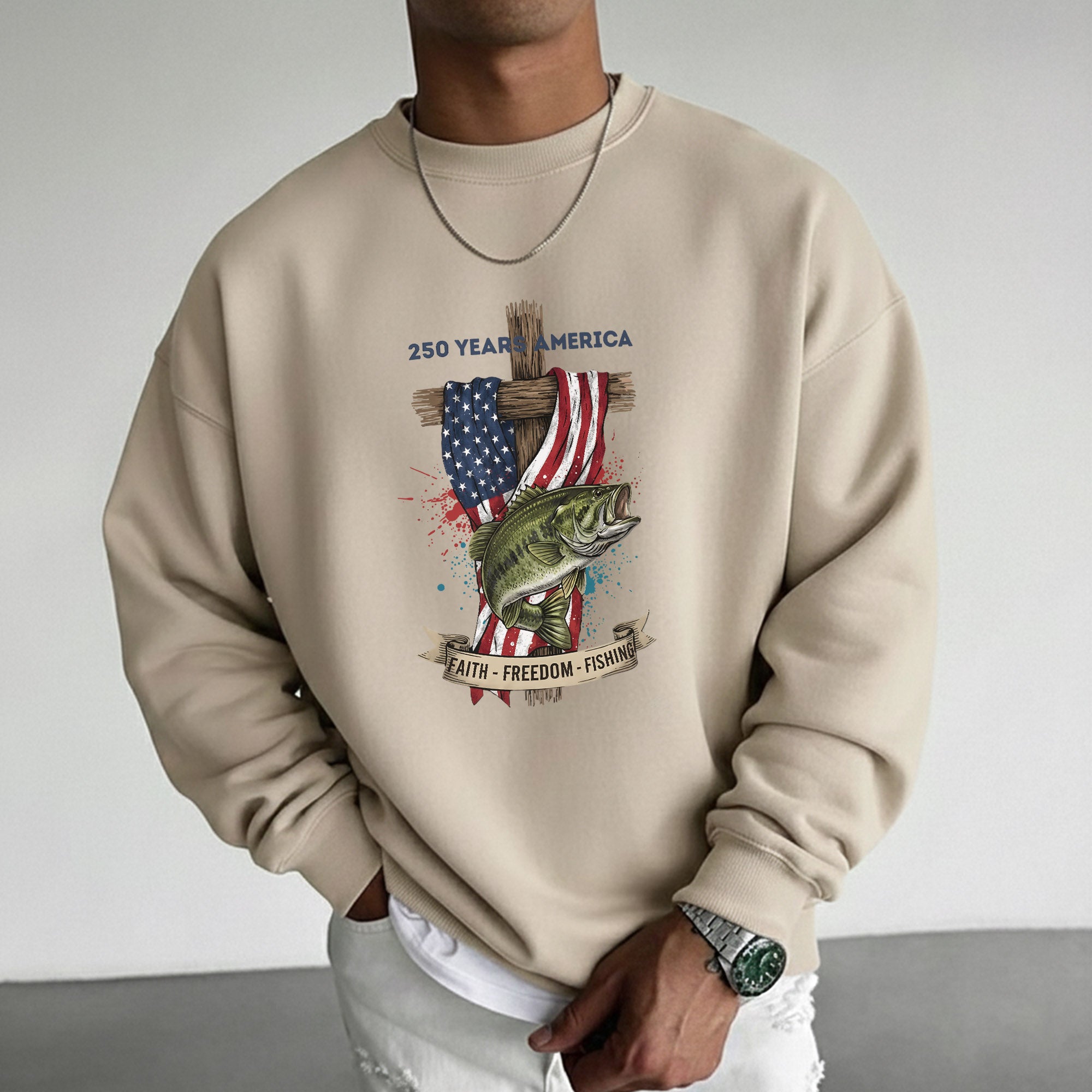 Faith Freedom Fishing 250 Years America Shirt – Faith & Freedom – Unisex Tshirt / Hoodie / Sweatshirt