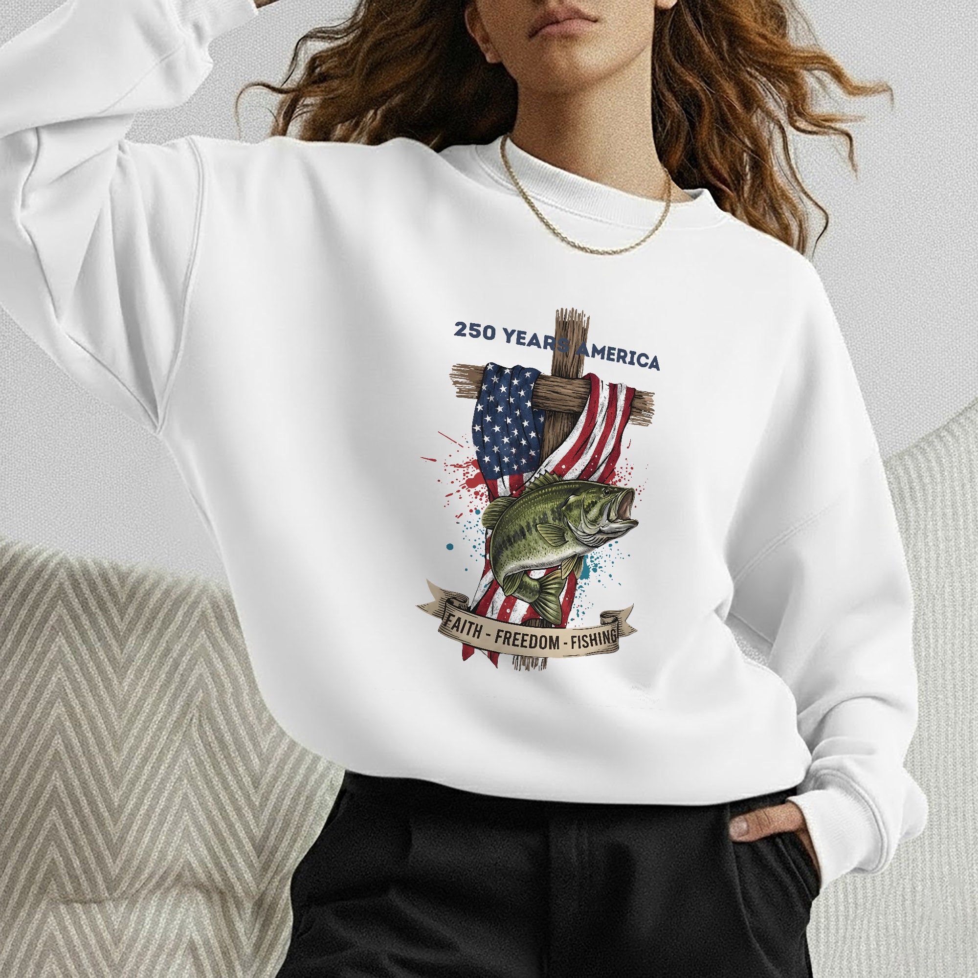 Faith Freedom Fishing 250 Years America Shirt – Faith & Freedom – Unisex Tshirt / Hoodie / Sweatshirt