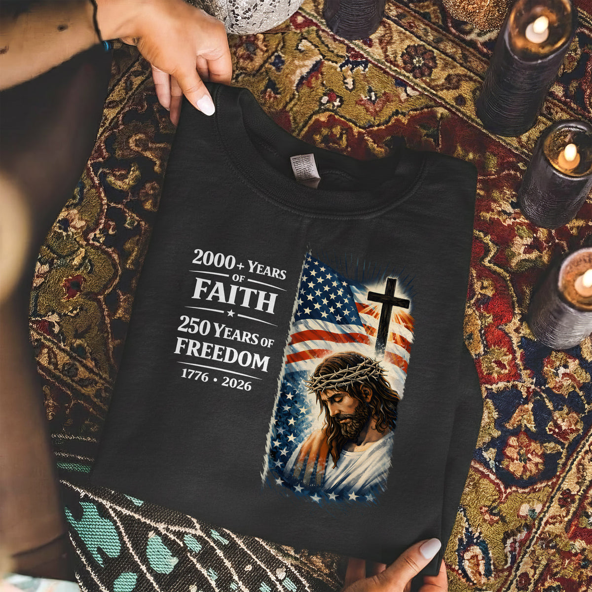 2000+ Years of Faith, 250 Years of Freedom – Hold Fast Faith – Unisex Tshirt / Hoodie / Sweatshirt