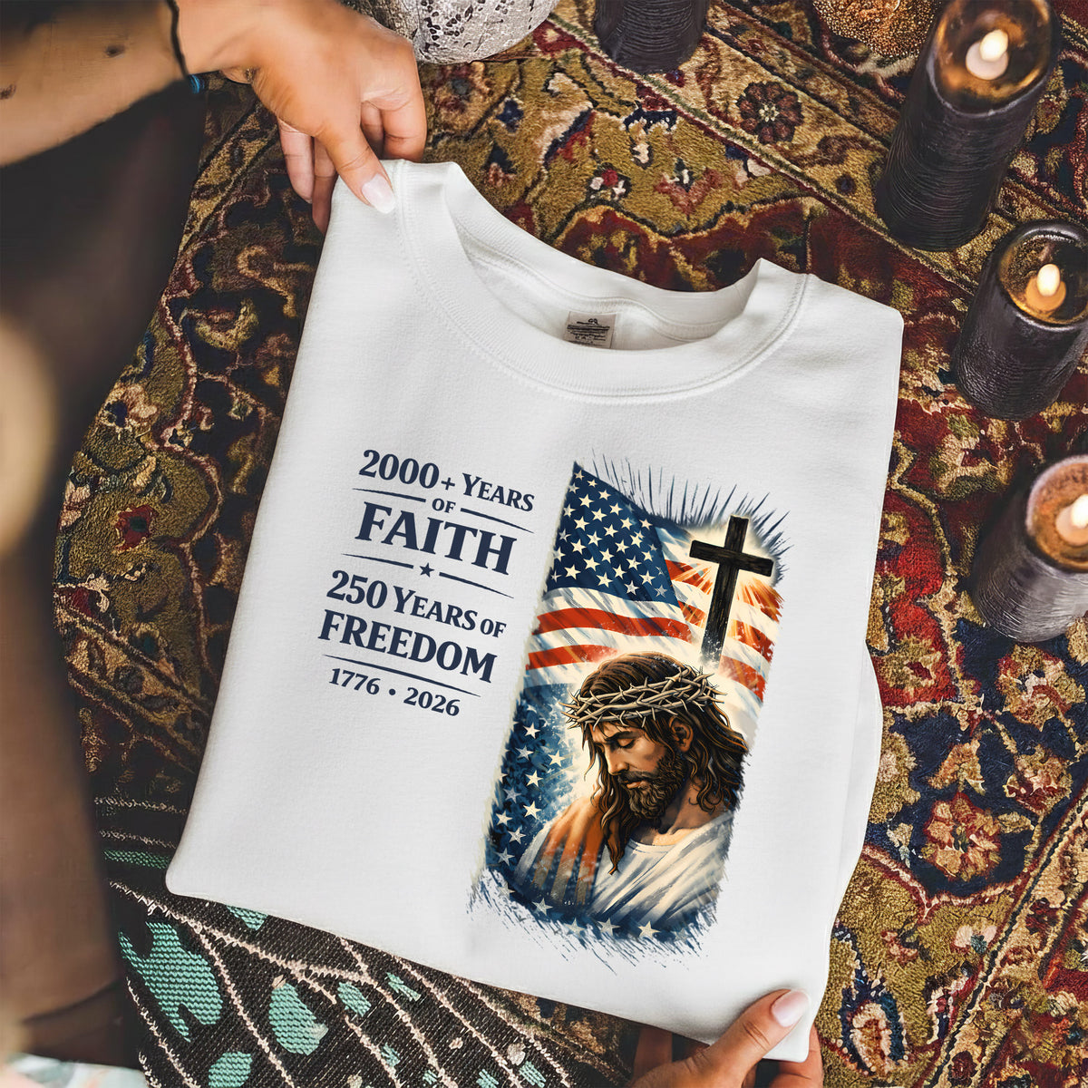 2000+ Years of Faith, 250 Years of Freedom – Hold Fast Faith – Unisex Tshirt / Hoodie / Sweatshirt