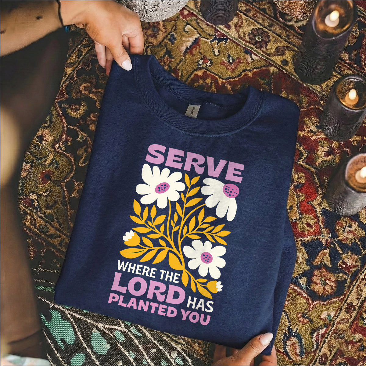 Serve Where The Lord Has Planted You – Faith Floral – Unisex Tshirt / Hoodie / Sweatshirt