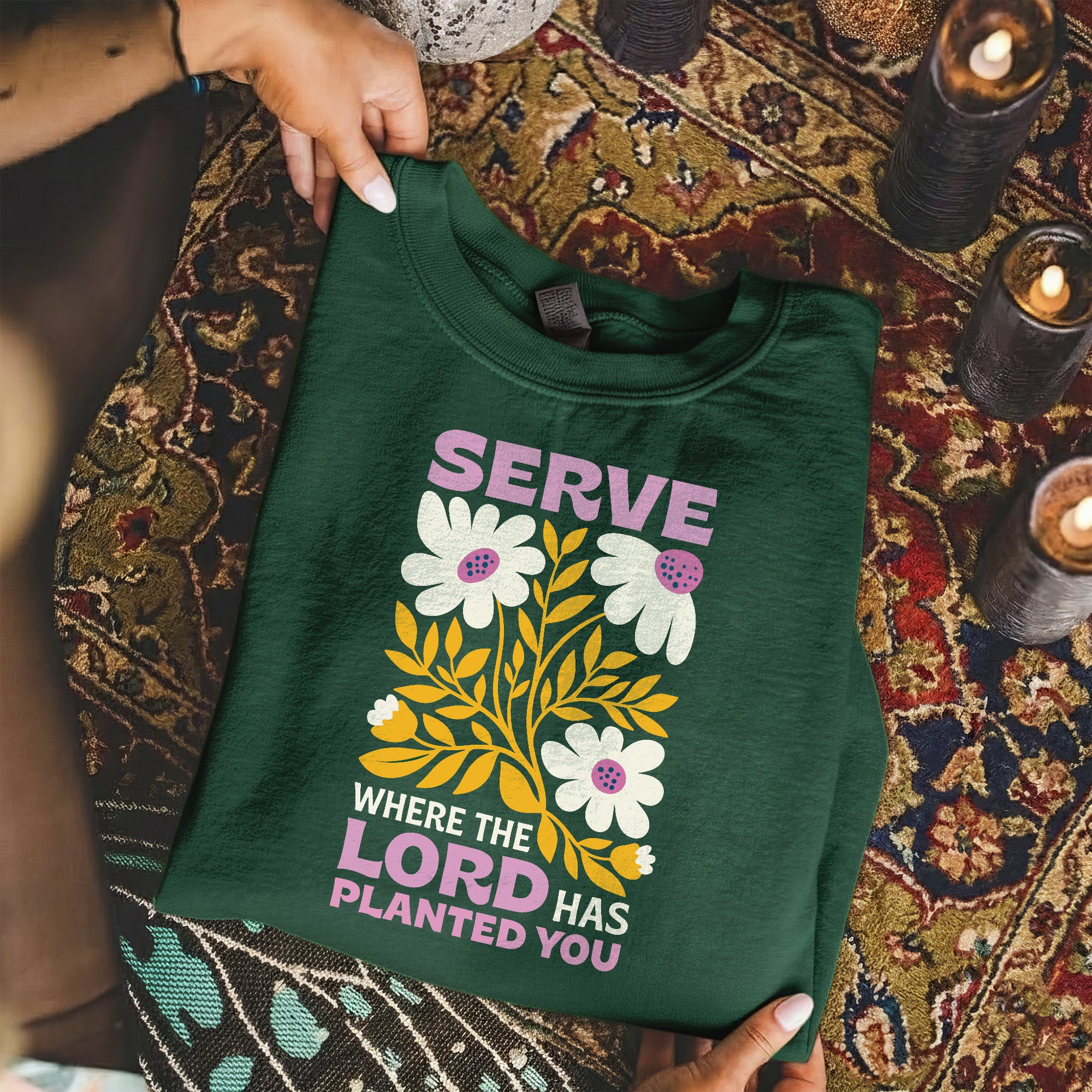 Serve Where The Lord Has Planted You – Faith Floral – Unisex Tshirt / Hoodie / Sweatshirt