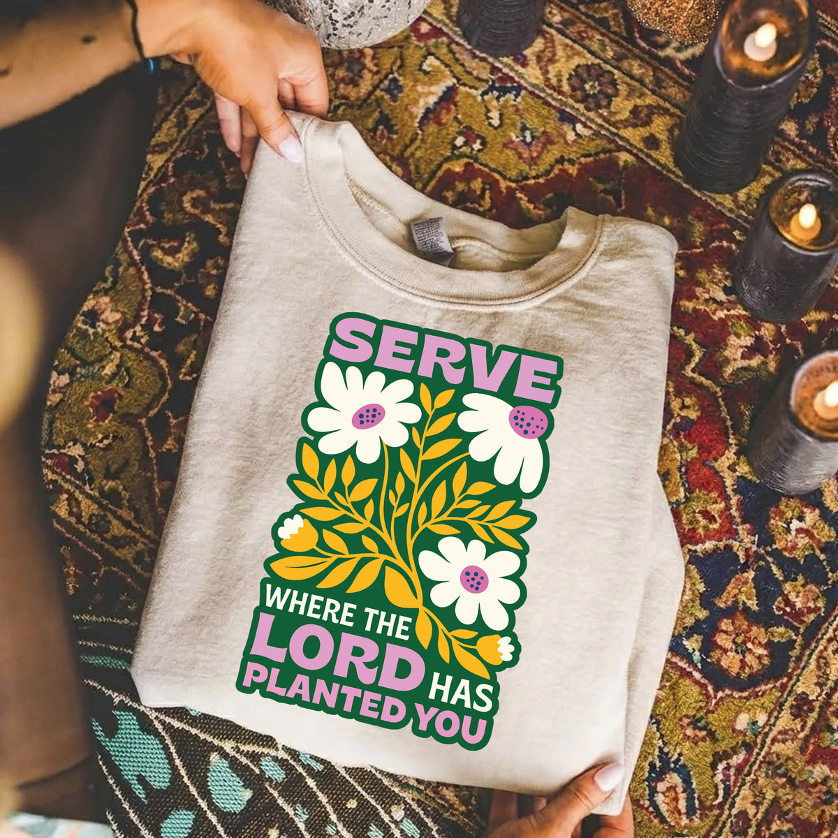 Serve Where The Lord Has Planted You – Faith Floral – Unisex Tshirt / Hoodie / Sweatshirt