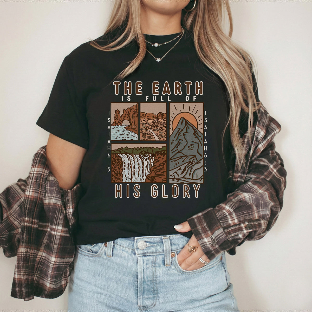 The Earth is Full of His Glory, Isaiah Verse with Nature – Faith Message– Unisex Tshirt / Hoodie / Sweatshirt