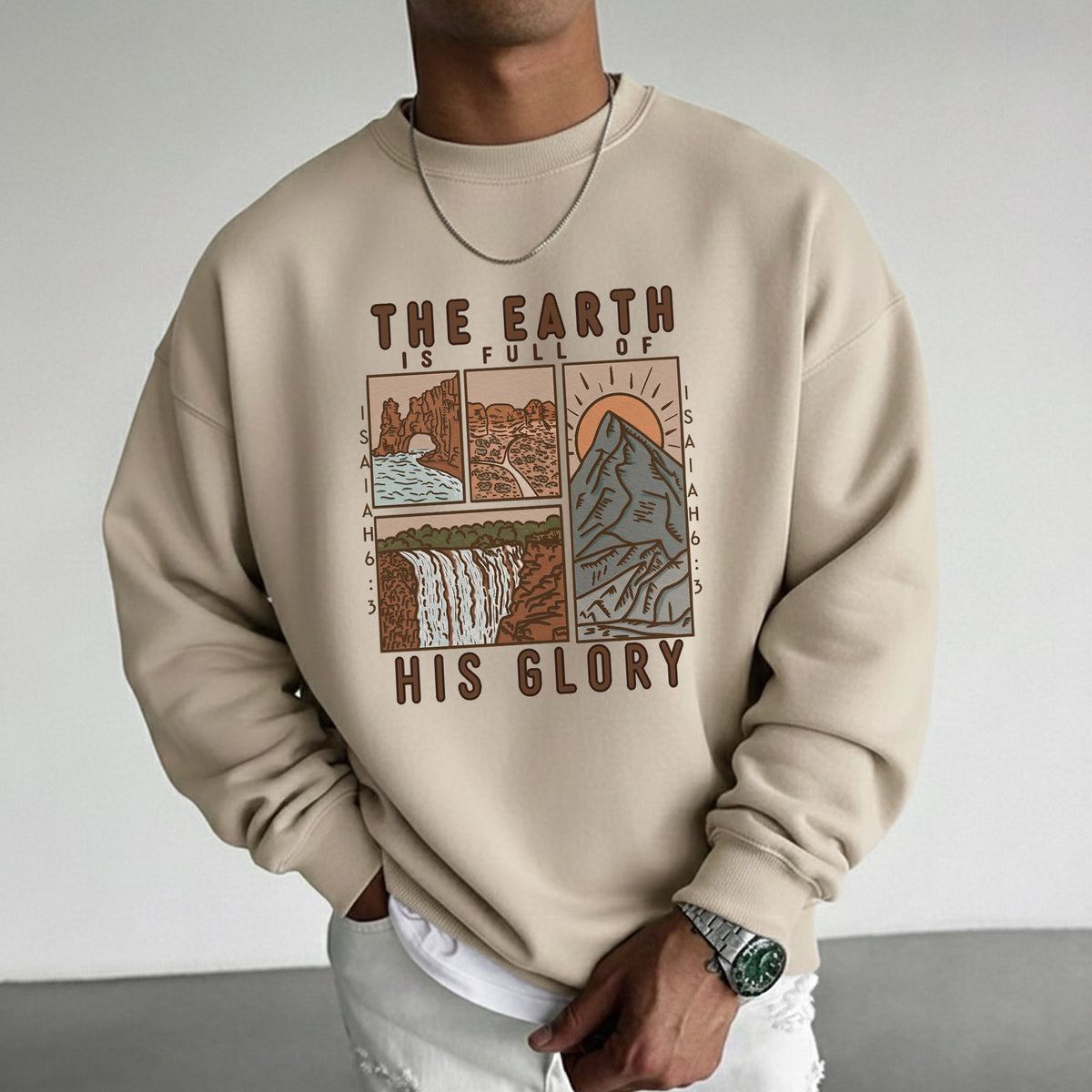 The Earth is Full of His Glory, Isaiah Verse with Nature – Faith Message– Unisex Tshirt / Hoodie / Sweatshirt