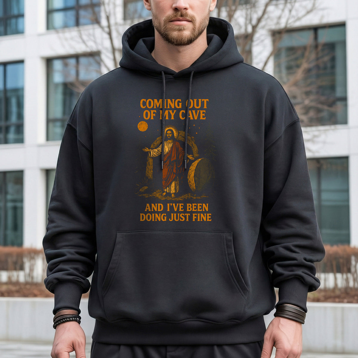 Coming Out of My Cave Christian Easter Humor – He is Risen – Unisex Tshirt / Hoodie / Sweatshirt