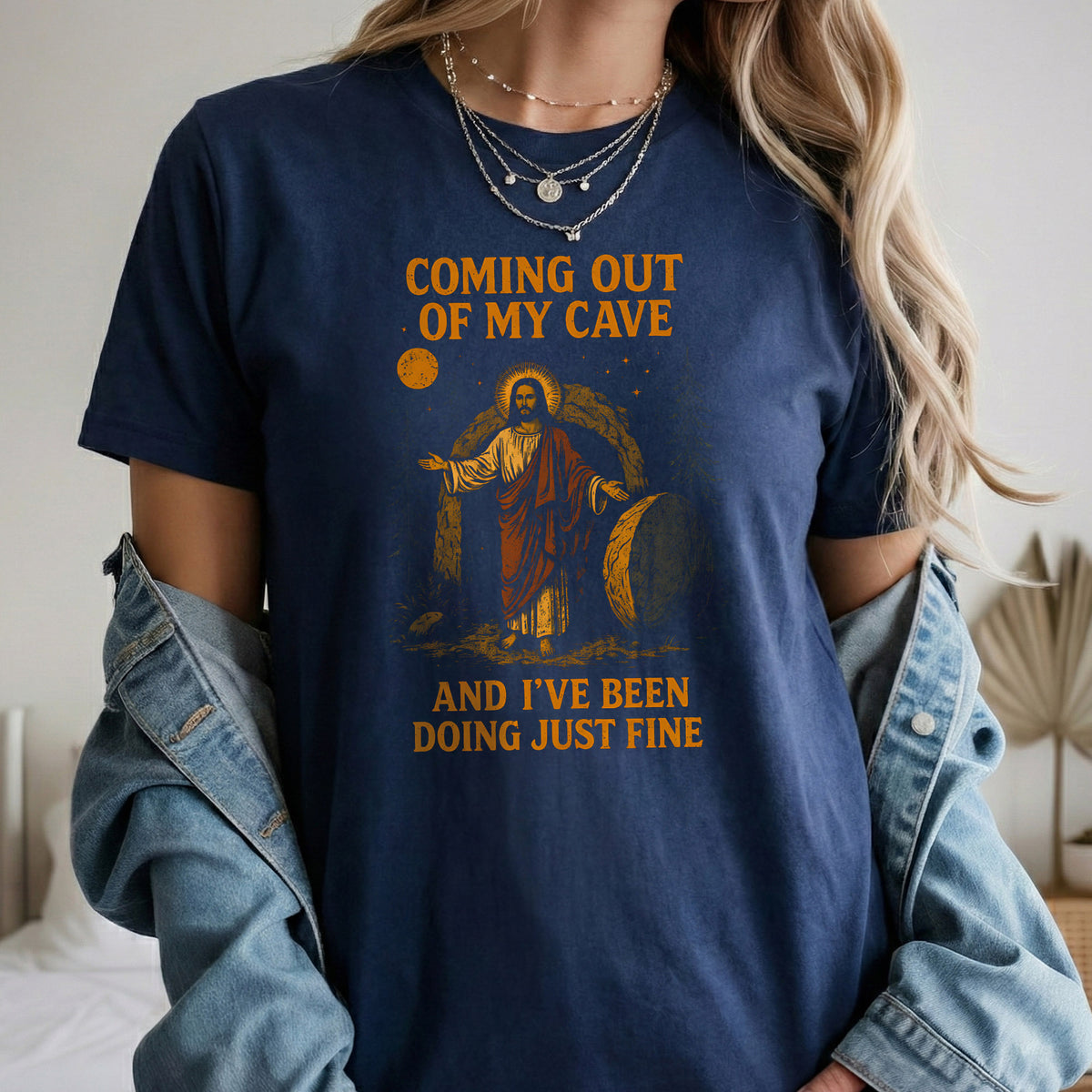 Coming Out of My Cave Christian Easter Humor – He is Risen – Unisex Tshirt / Hoodie / Sweatshirt
