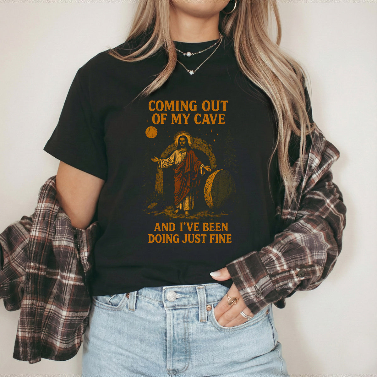 Coming Out of My Cave Christian Easter Humor – He is Risen – Unisex Tshirt / Hoodie / Sweatshirt